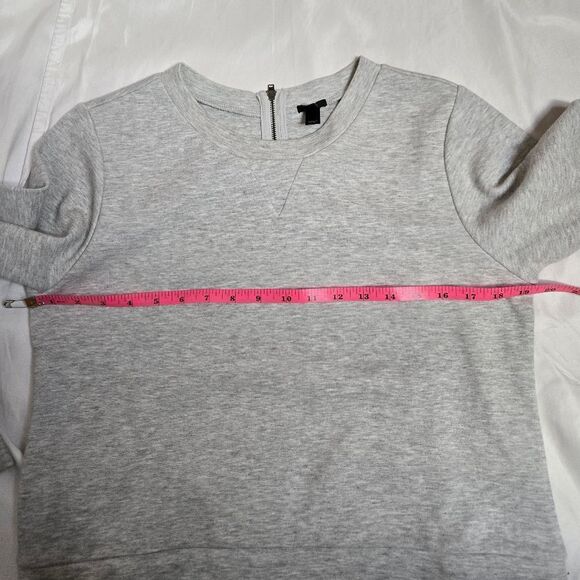 J CREW‎ gray long sleeve crew neck fringe detail sweatshirt S - Picture 10 of 11